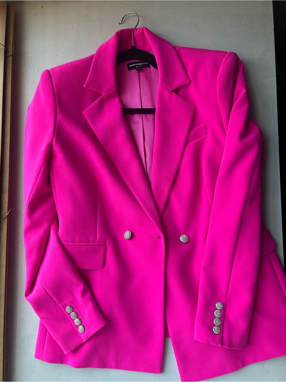 Generation Love Hot Pink Double-Breasted Blazer